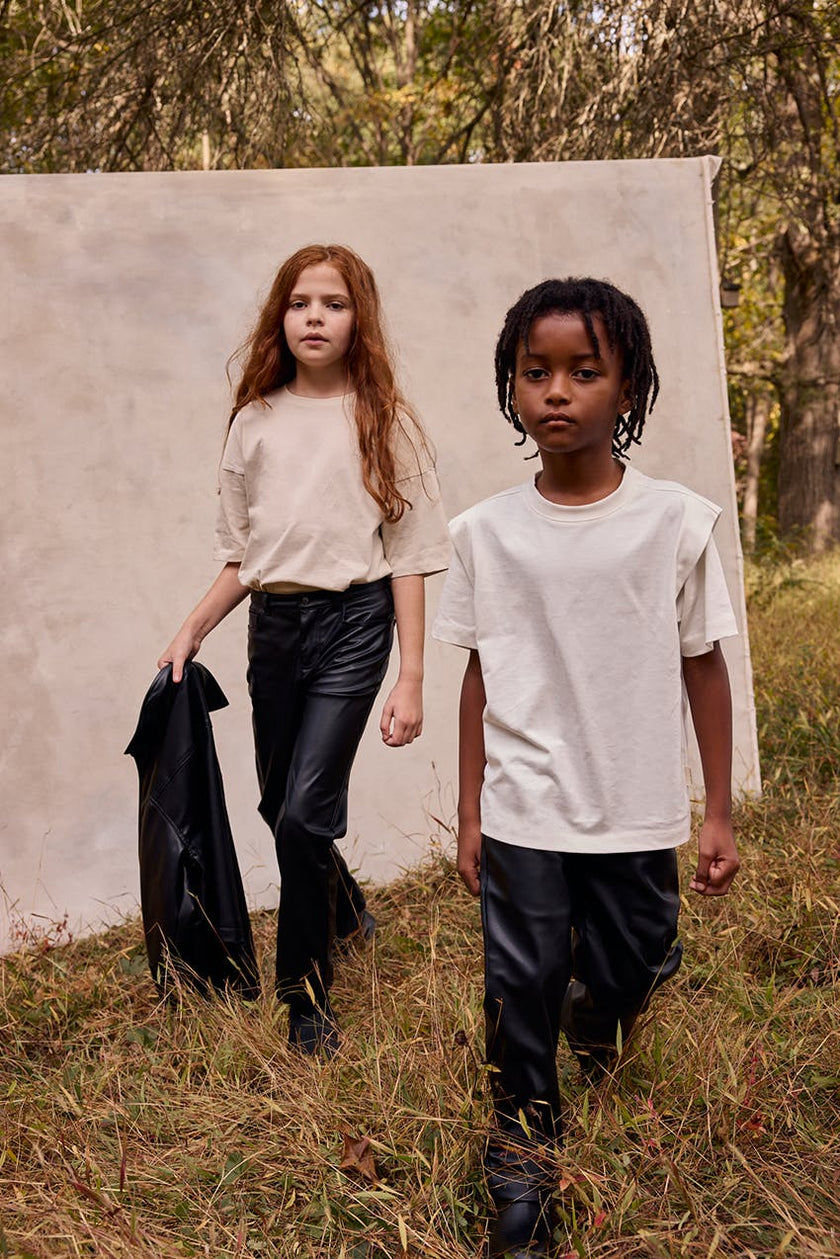 Faux Leather Straight Leg Pant