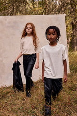 Faux Leather Straight Leg Pant