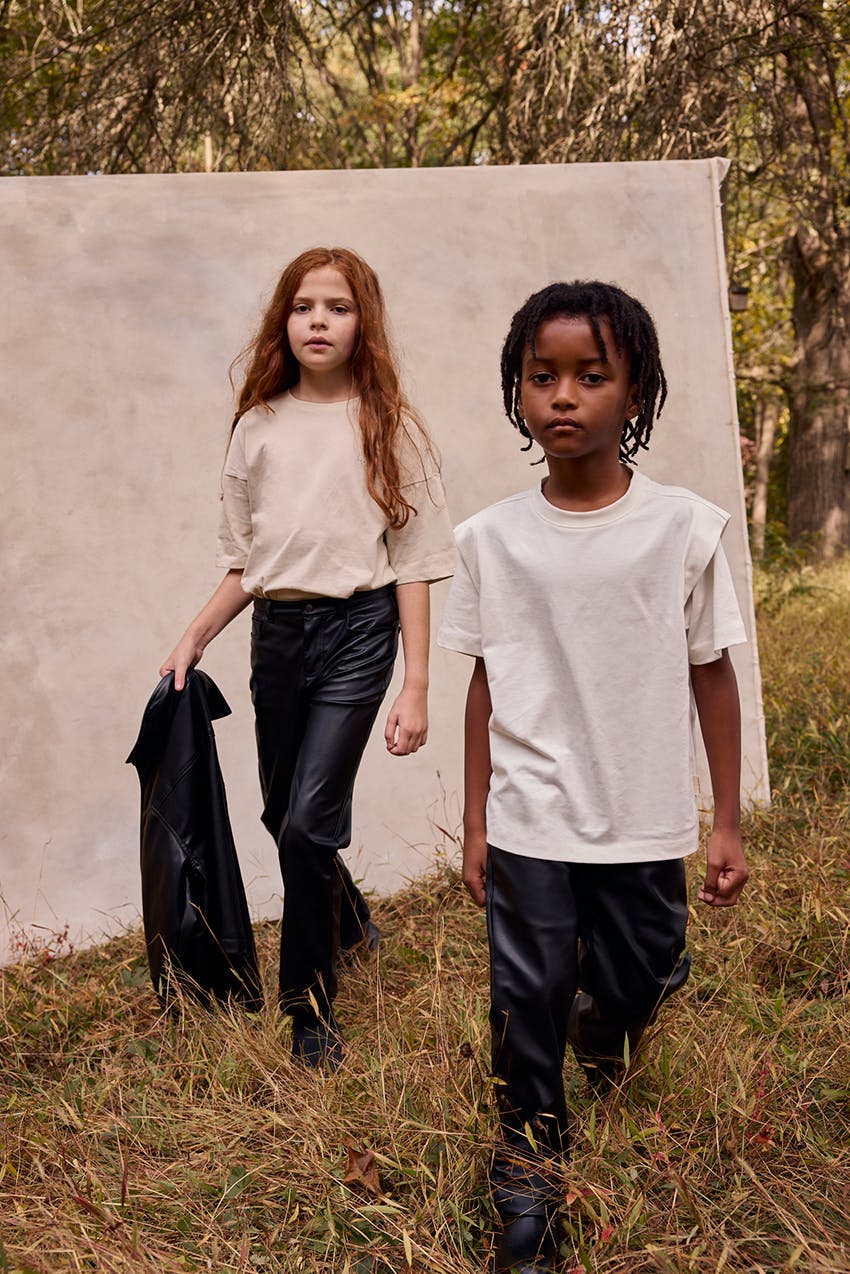 Faux Leather Straight Leg Pant