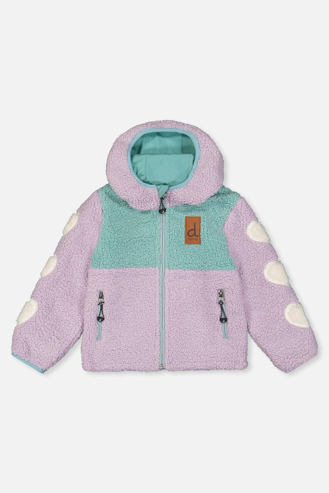 Reversible Mid-Season Jacket Pale Blue-Grey And Mauve