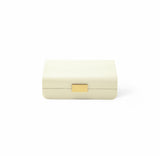 Modern Shagreen Small Jewelry Box, Cream