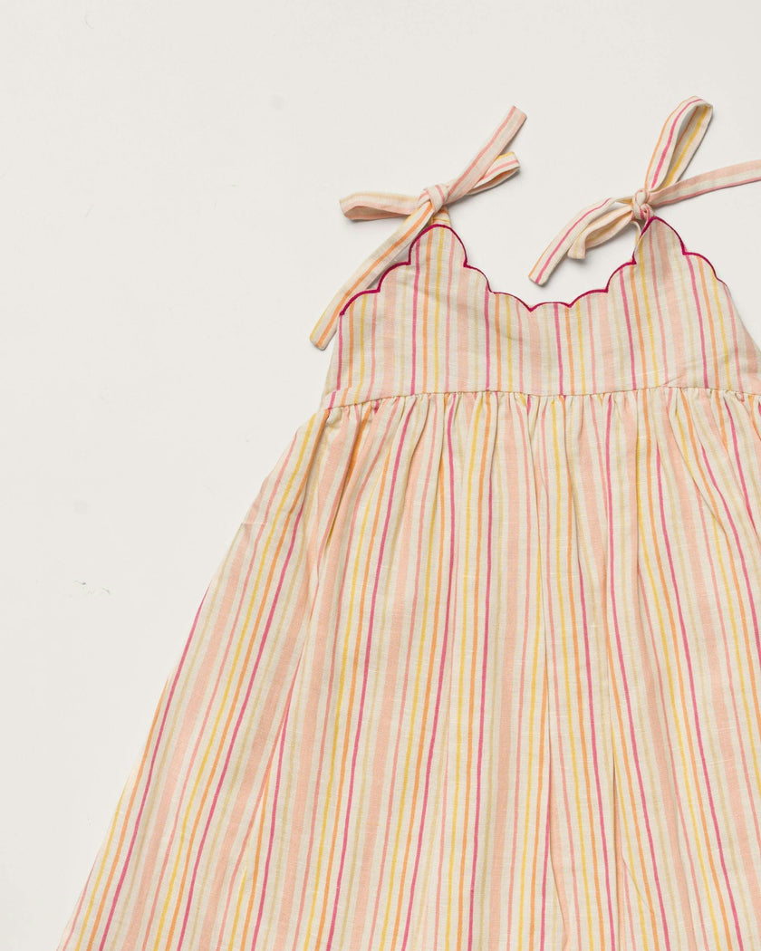 Alena dress - Pink Strips print