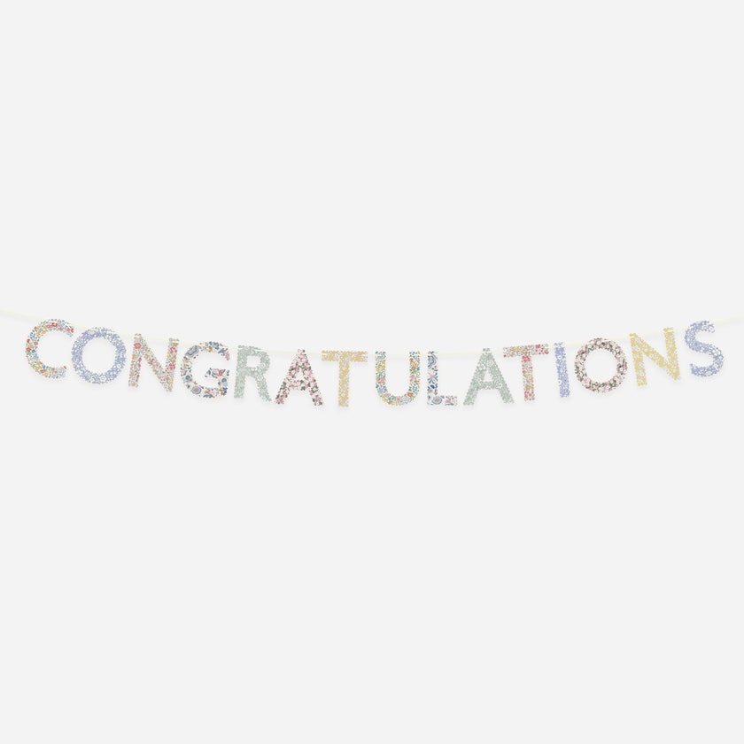 Meri Meri x Liberty Congratulations Garland