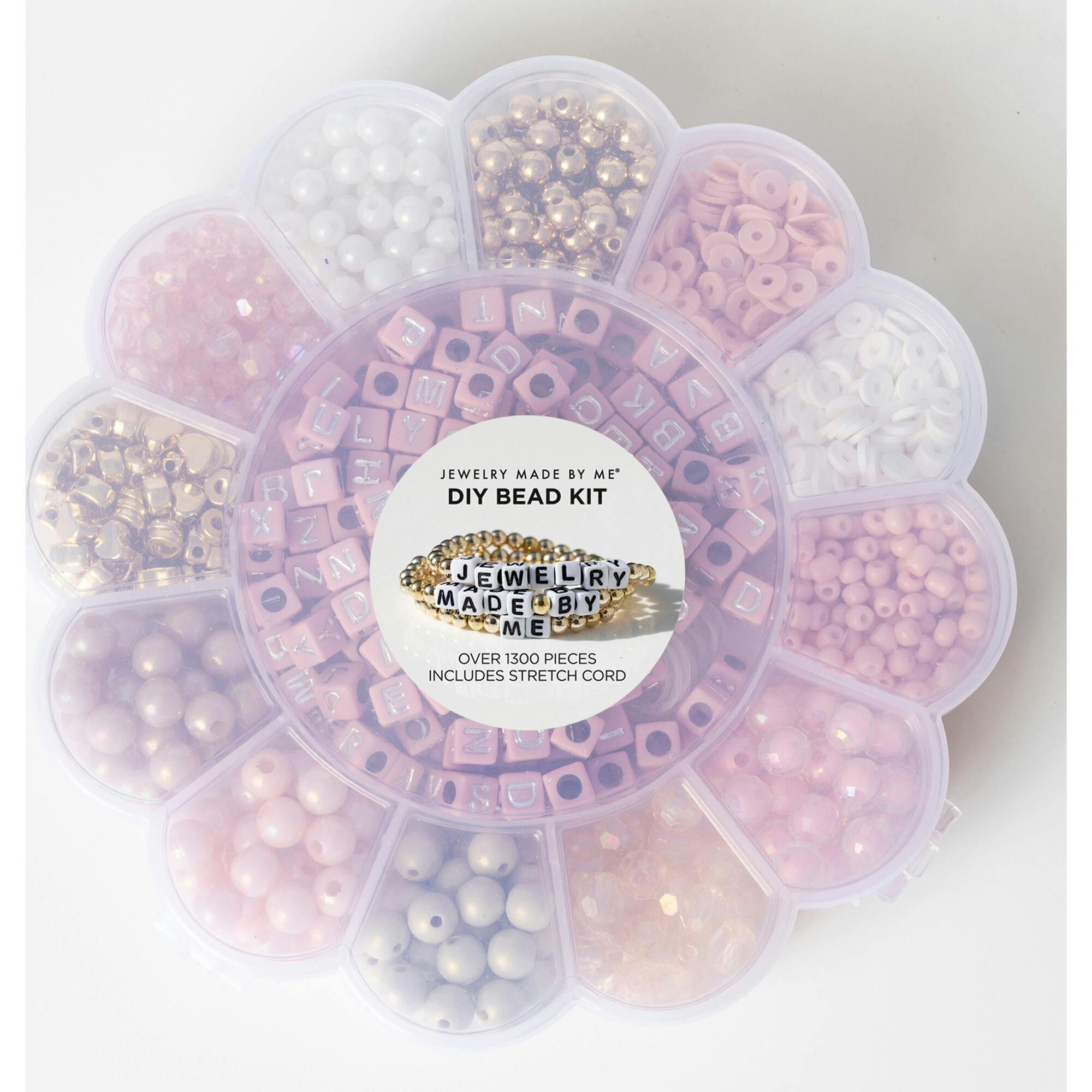 Blush Pink Metallic Block Letter and Polymer Heishi Bead Kit Box