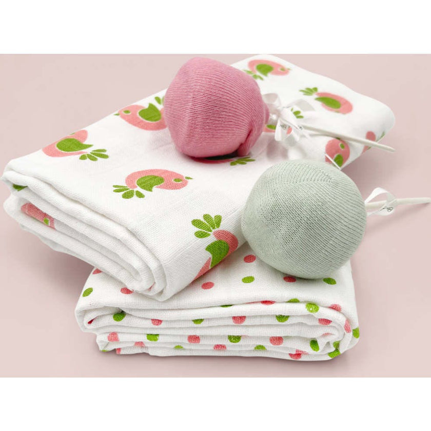 Swaddles and Socks New Baby Gift Set