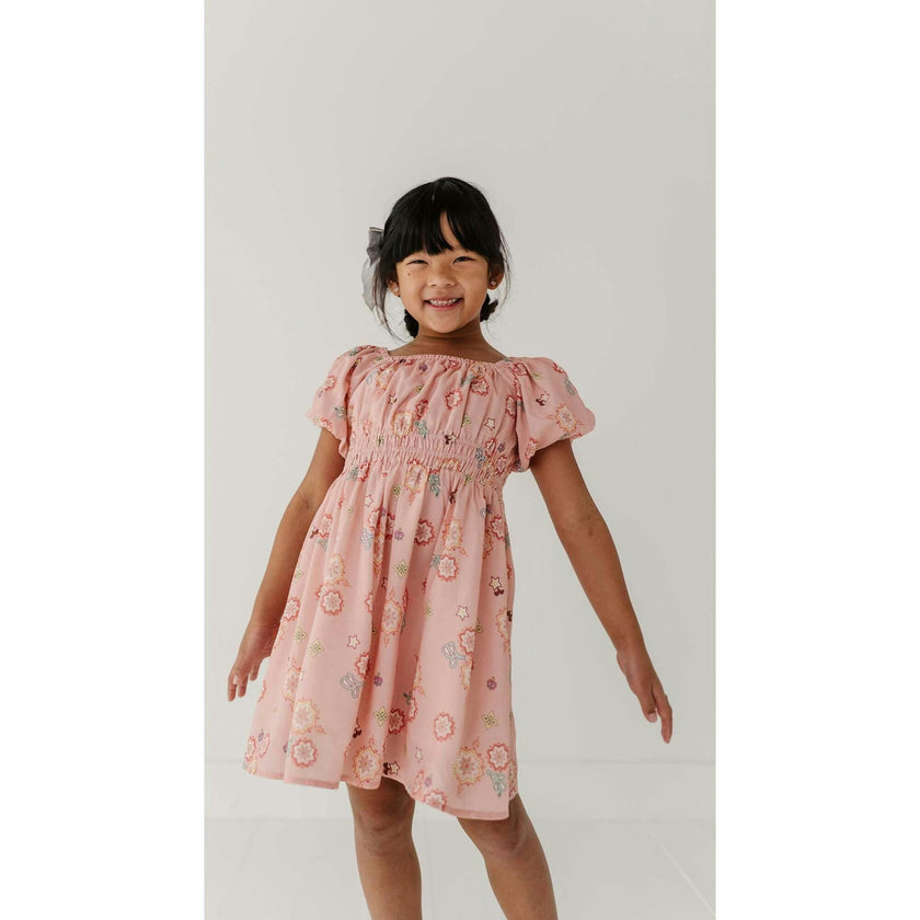 Peasant Bubble Sleeve Dress