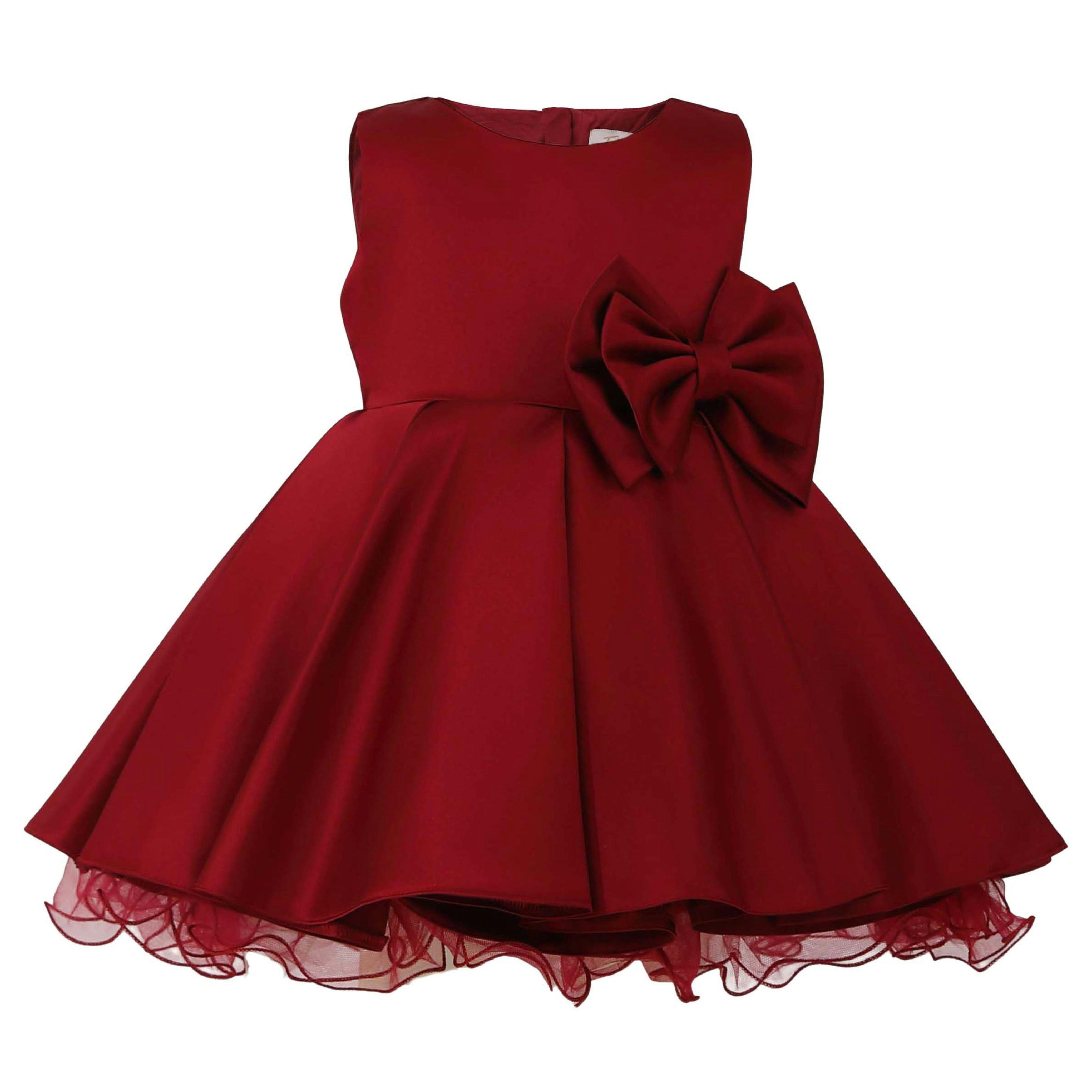 Burgundy Canyonelle Bow Waist Dress