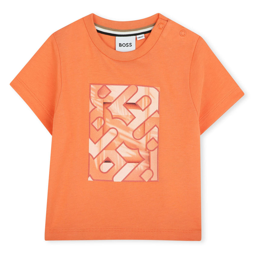 Orange Abstract Logo T-Shirt