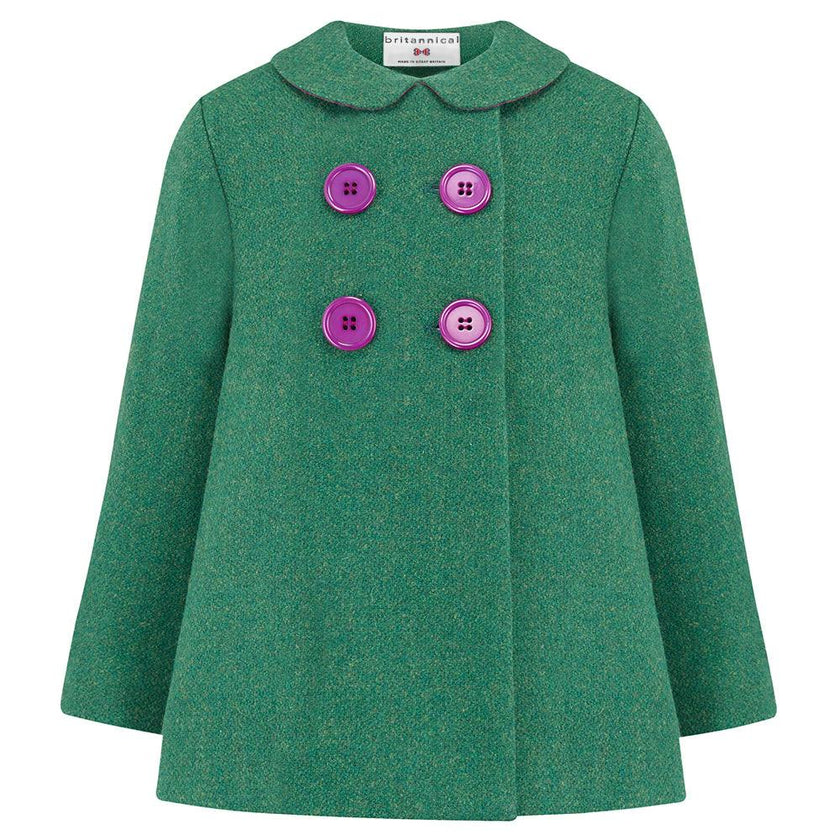 Fitzrovia Pea Coat - Cut Grass Green