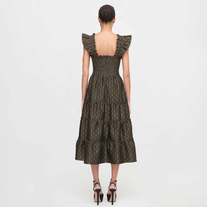 The Ellie Nap Dress - Metallic Brocade