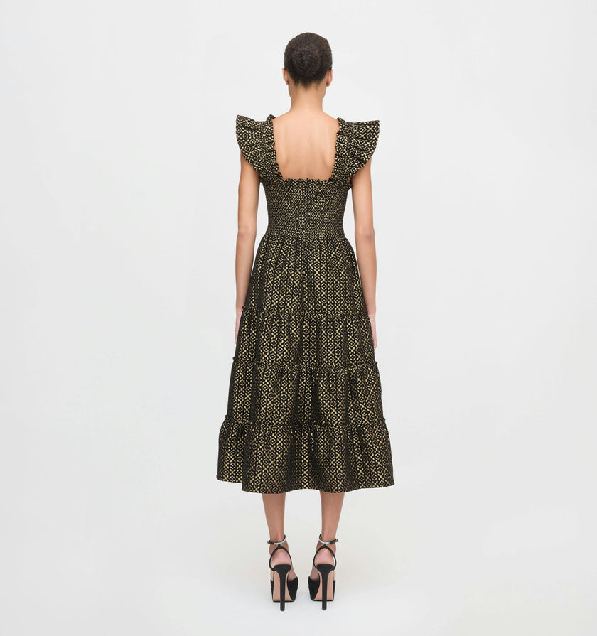 The Ellie Nap Dress - Metallic Brocade