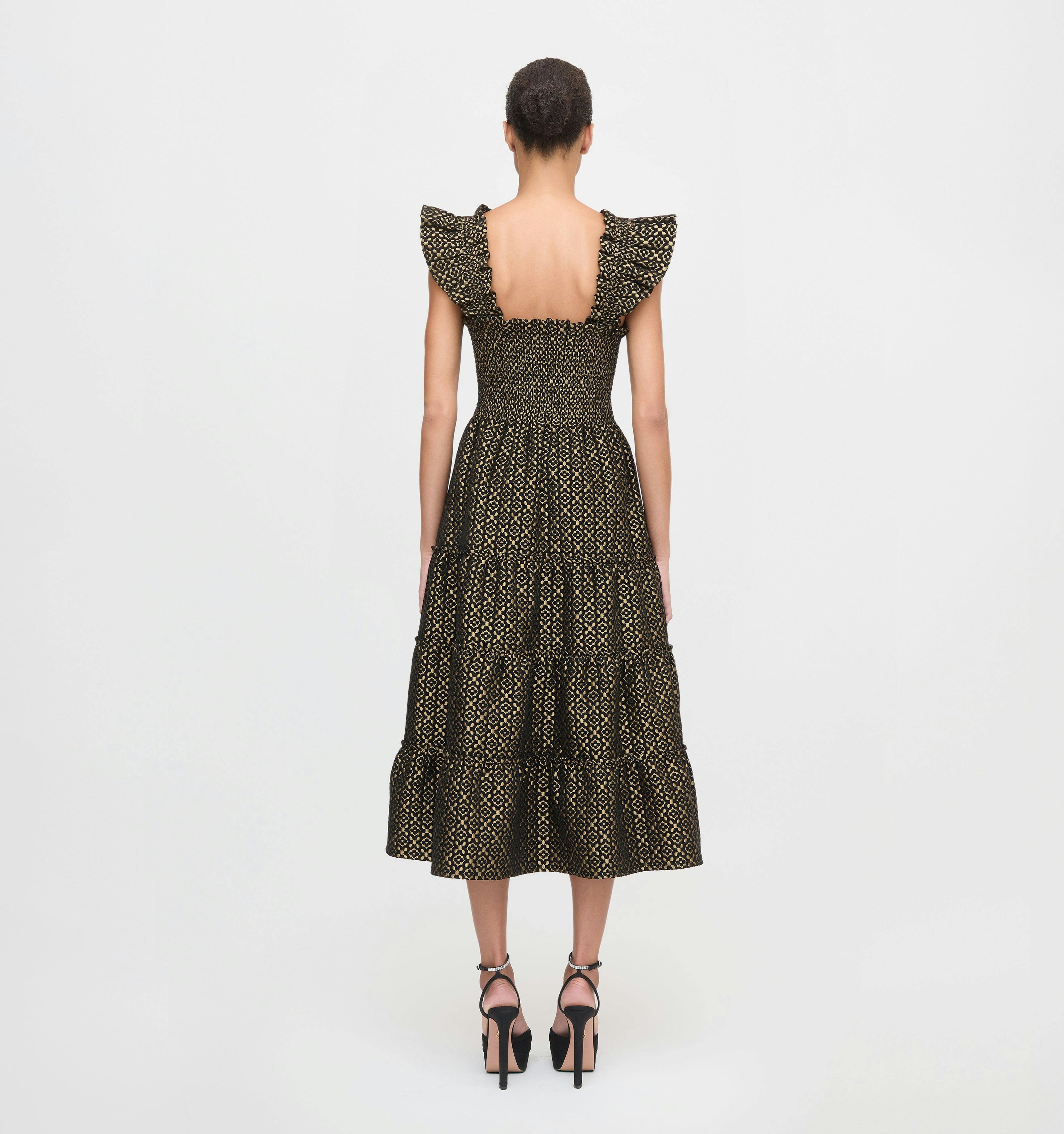 The Ellie Nap Dress - Metallic Brocade