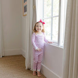 Ava Girls' Pajama Pant Set - Birthday Cake Pink