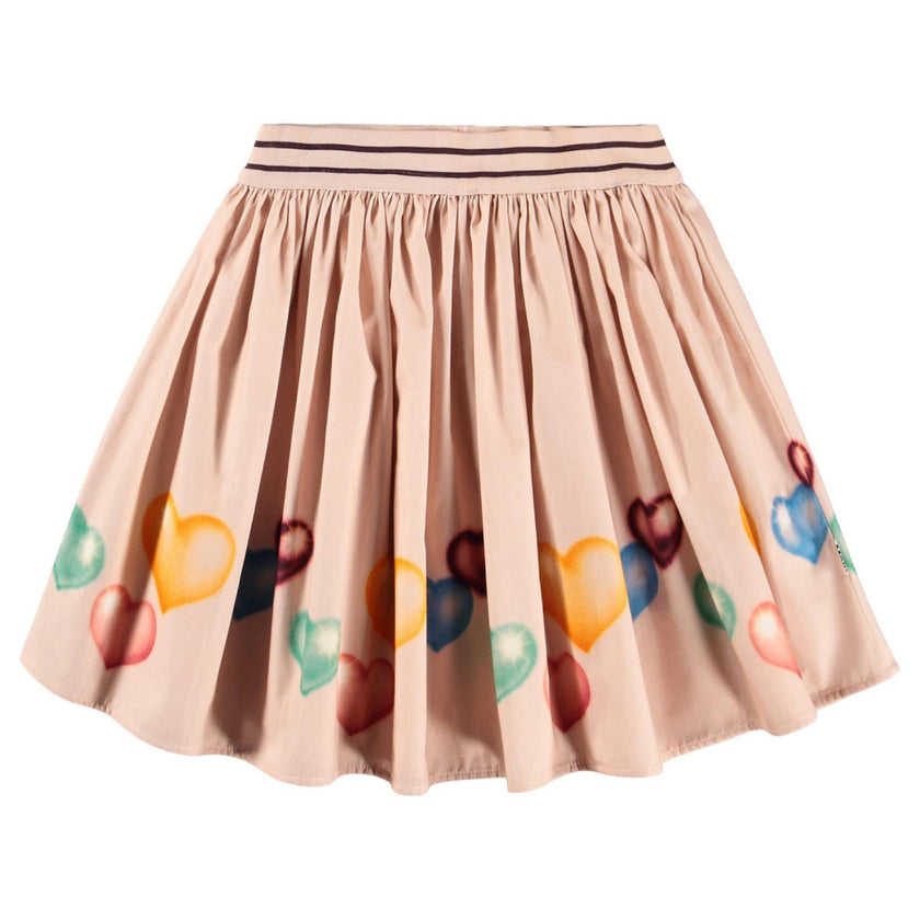 Pink Brenda Colorful Hearts Skirt