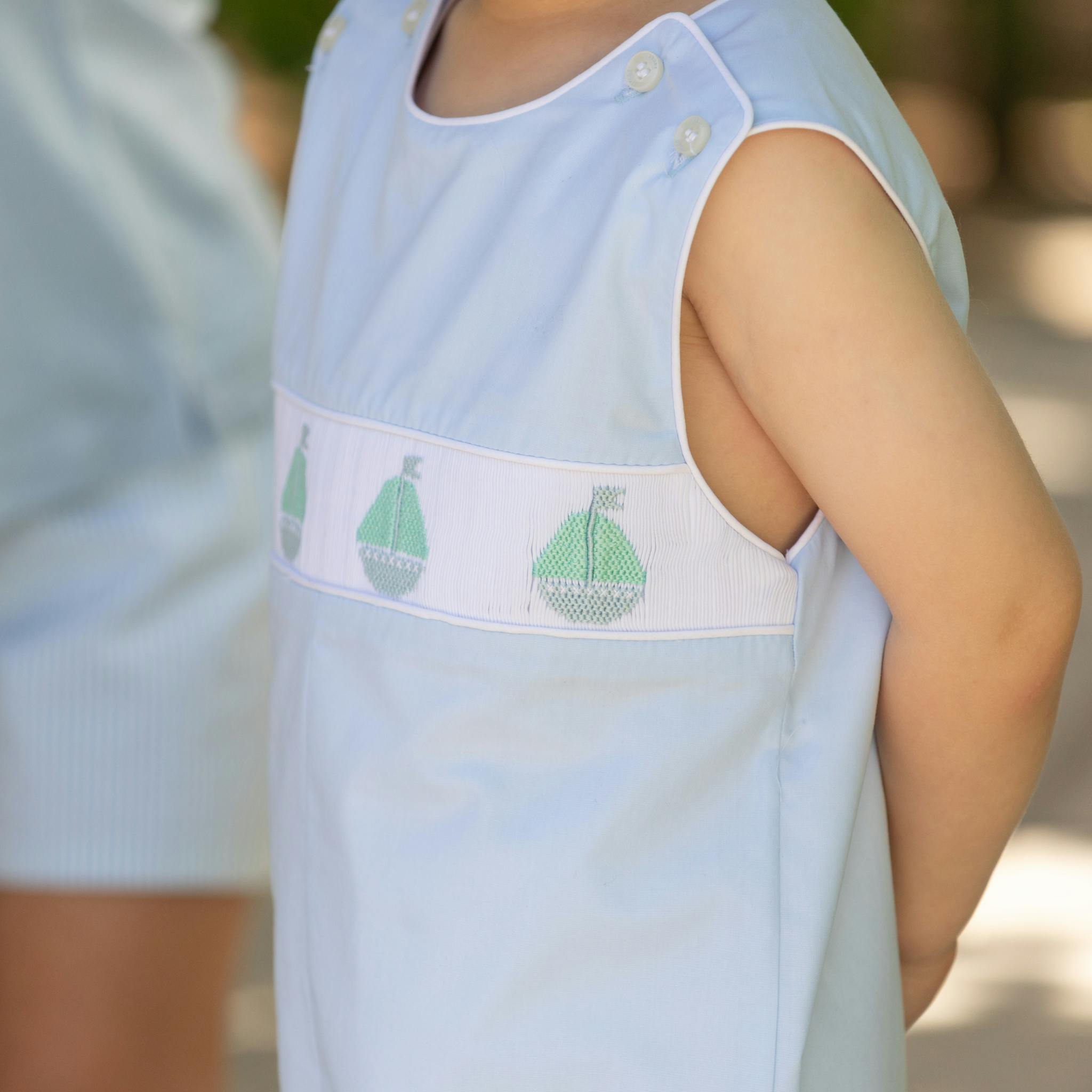George Jon Jon in Smocked Sailboats