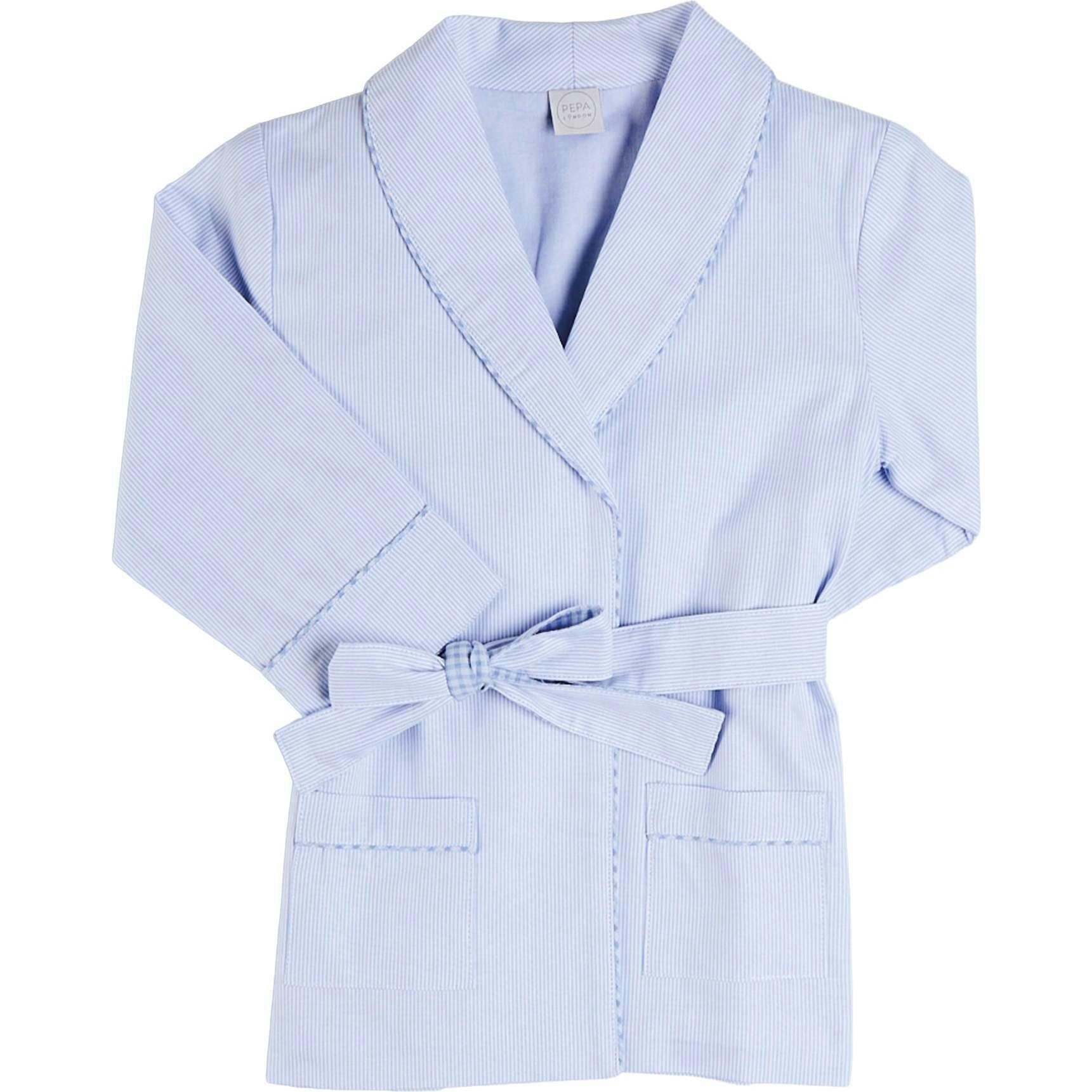 Barnaby Stripe Light Weight Dressing Gown in Blue (2-10yrs)