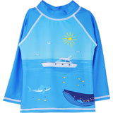 UPF 50+ Graphic Rash Guard Swim Top - G