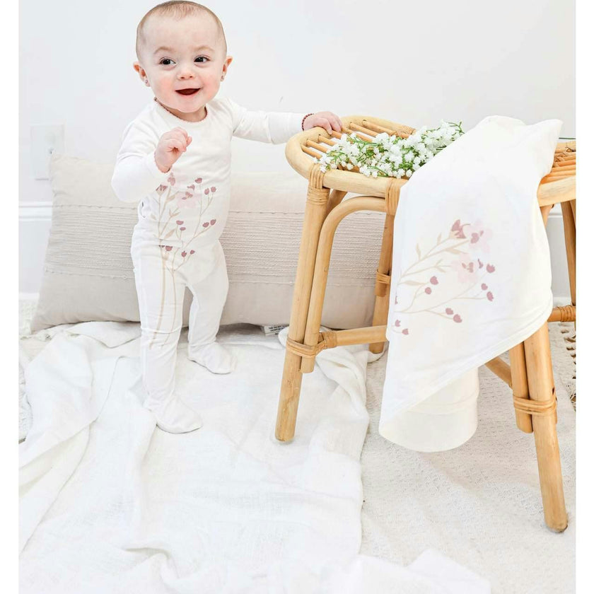 Blooming Bouquet Footie and Beanie Set