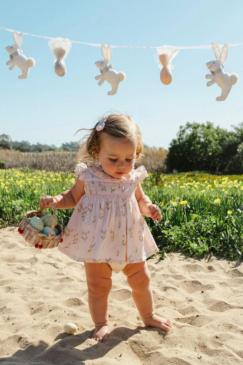 Smock Flutter Set in Dancing Tulips