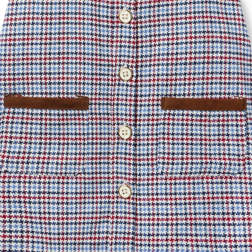 Houndstooth Twill Jumper, multicolor