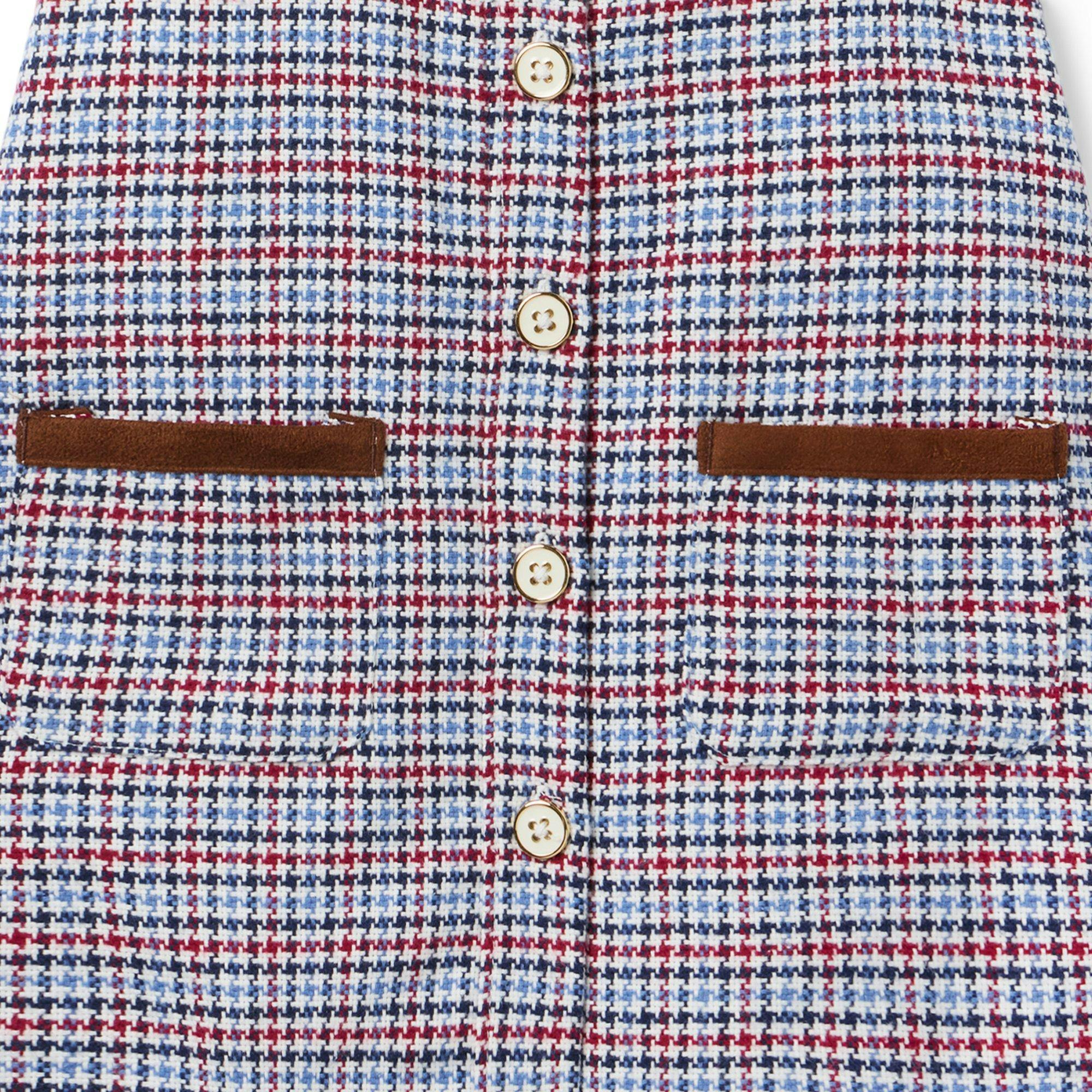 Houndstooth Twill Jumper, multicolor