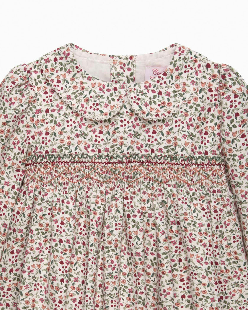 Baby Edie Berry Floral Smocked Dress