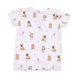 Bestie Dogs Pink - Short Sleeve Loungewear Set