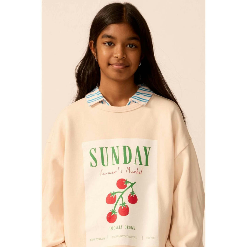 Organic Weekend Sweatshirt in Peach