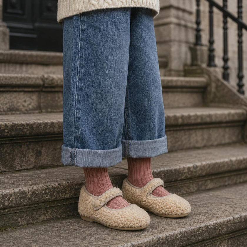 Shearling Mary Jane | Beige