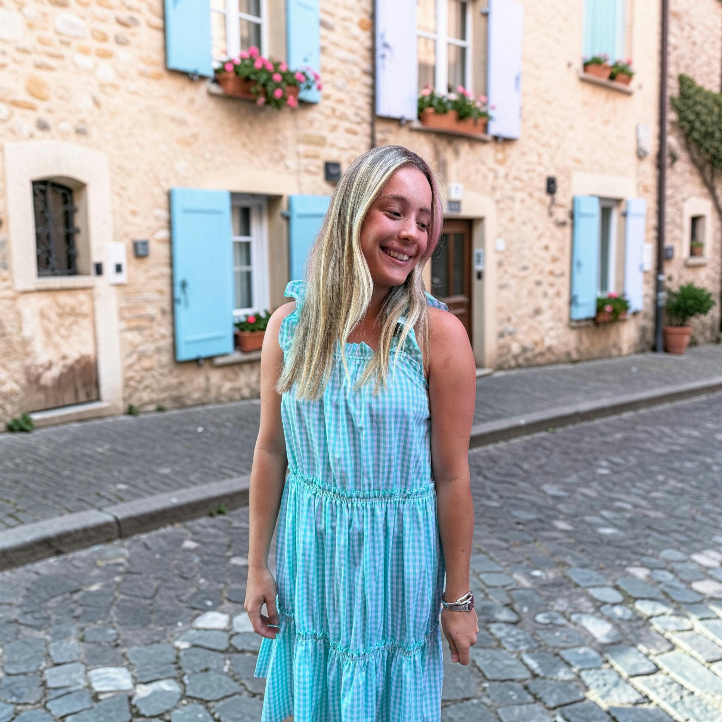 Women's Hepburn Gingham Mint Nightie