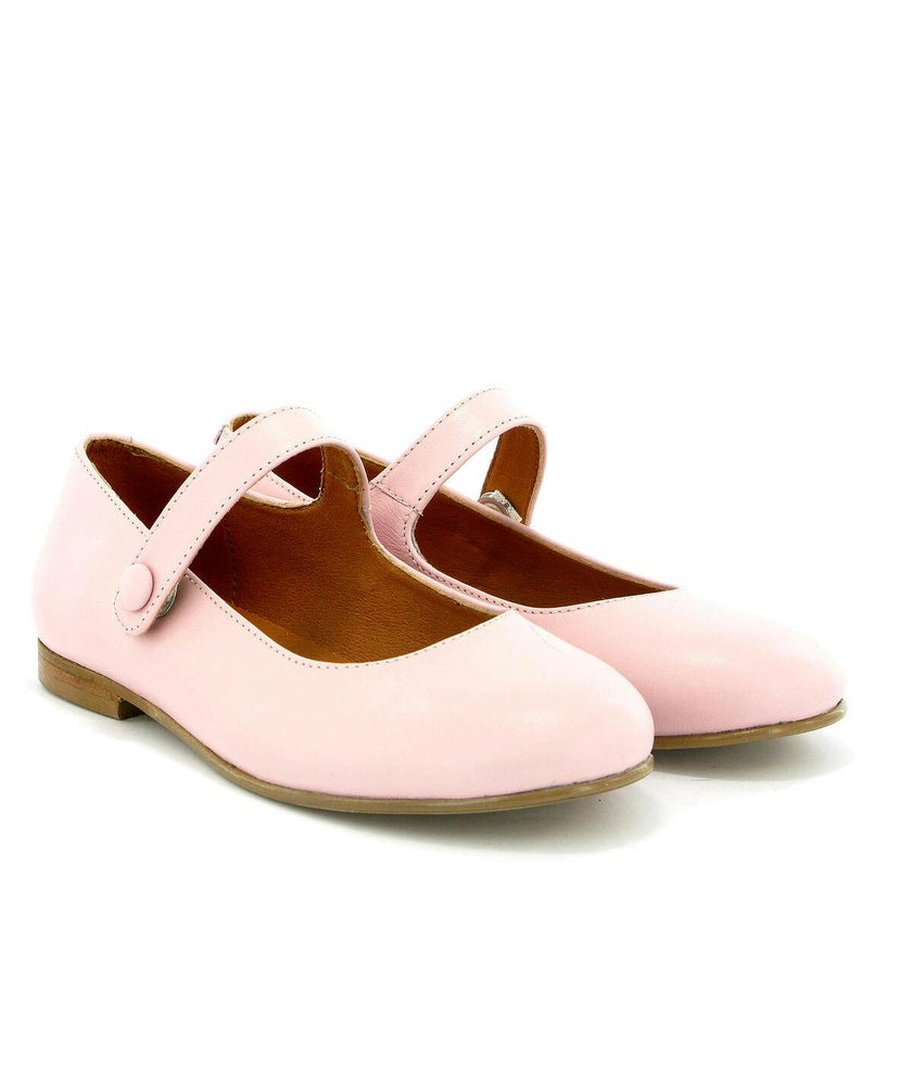 Leather Mary Jane Ballerinas, Pink