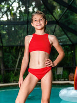 Meredith - Crinkle Two Piece Tankini Swimsuit
