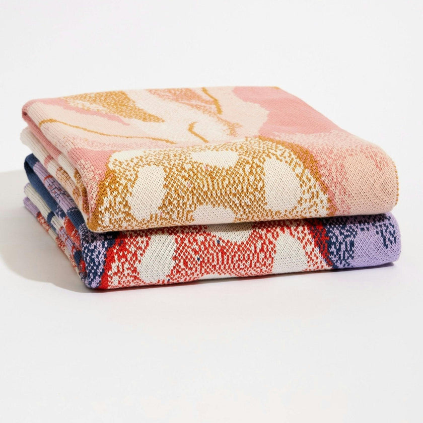 House Plants Knit Blanket