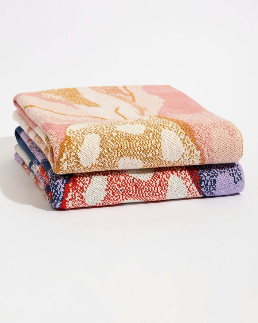 House Plants Knit Blanket