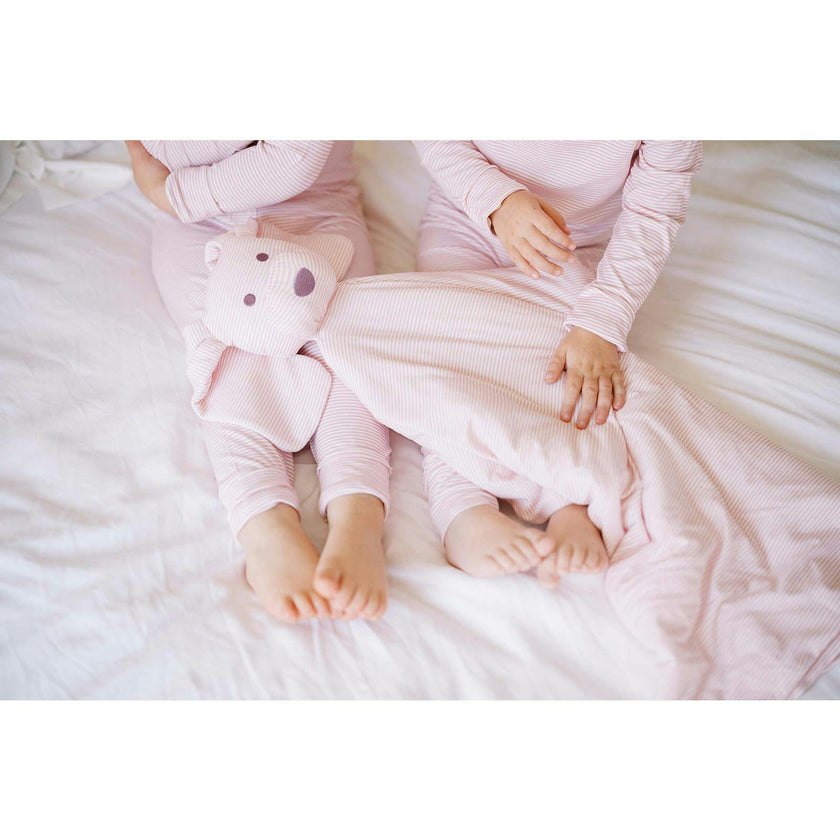 Pink Mini-Stripe Dog Lovey Blanket