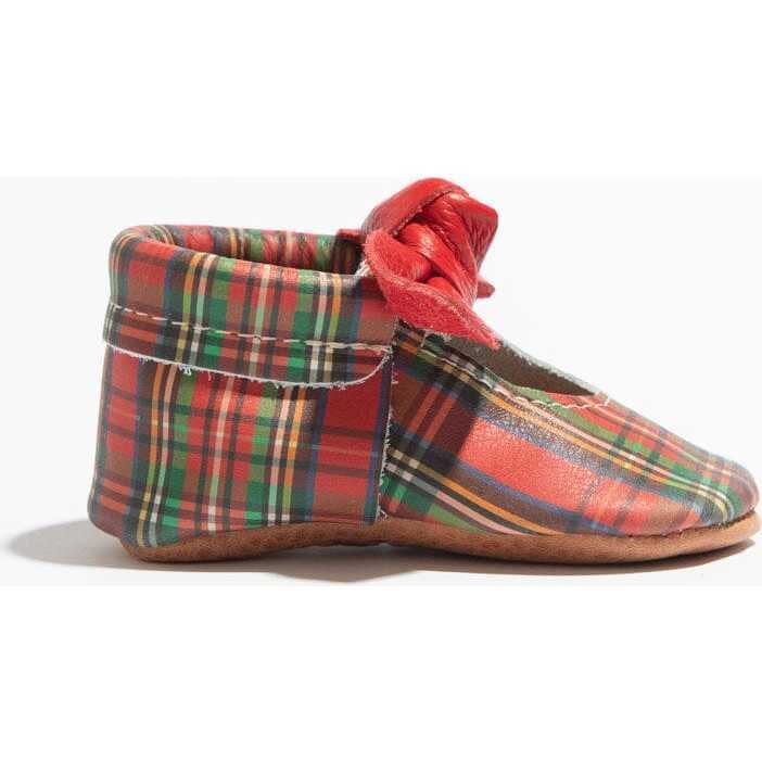 Platinum Knotted Bow Baby Shoe