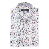 White Pebble Print Dress Shirt
