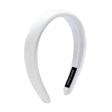 White Classic Satin Padded Headband