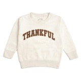 Thankful Patch Varsity Thanksgiving Sweatshirt
