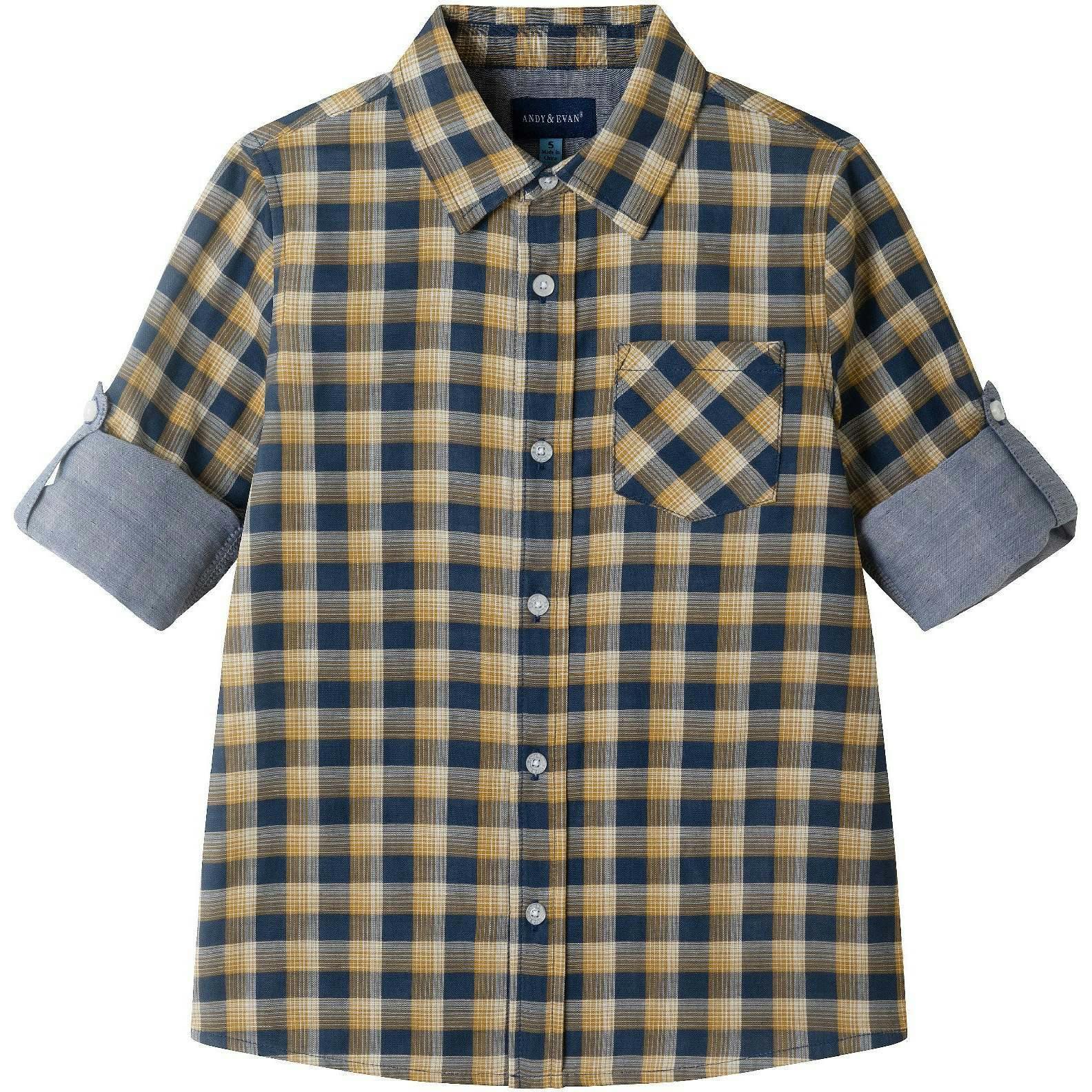 Kids Plaid Double-Facing Buttondown