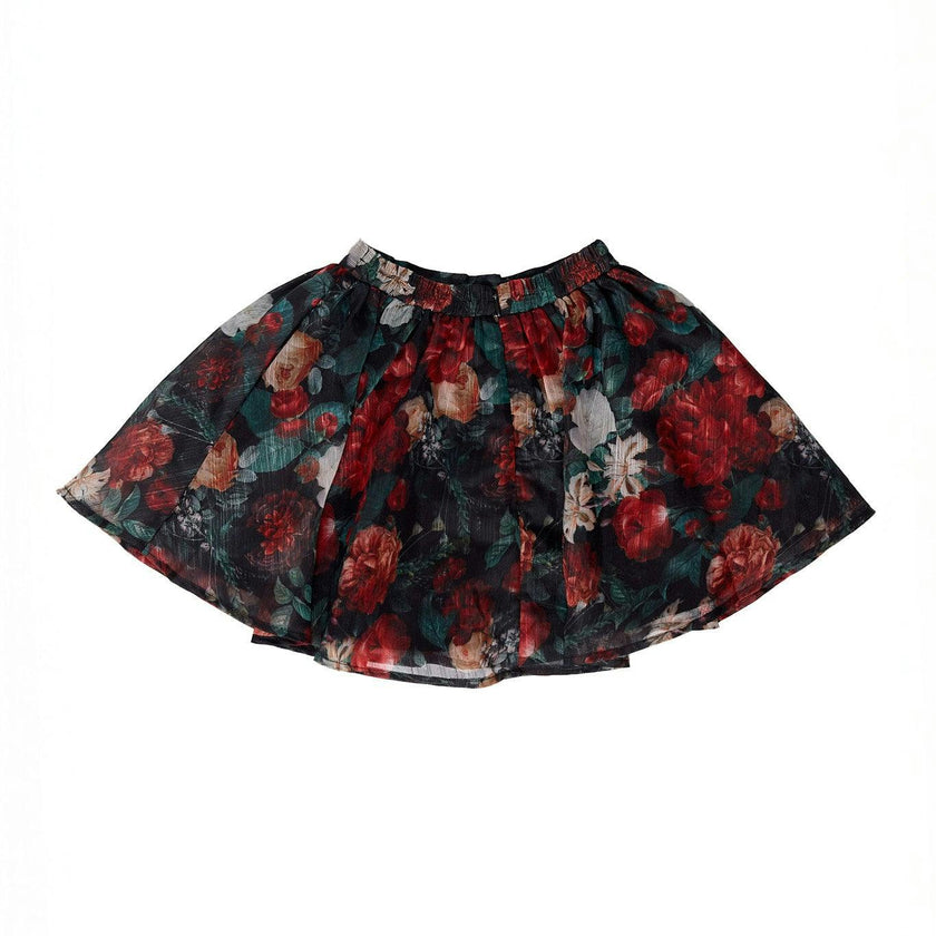 Mini Vanessa Skirt in Midnight Roses