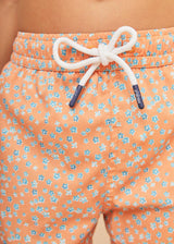 Orange Flowers Boys' Swim Shorts