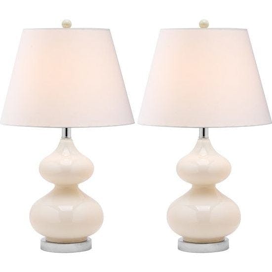 Set of 2 Eva Double Gourd Glass Lamps