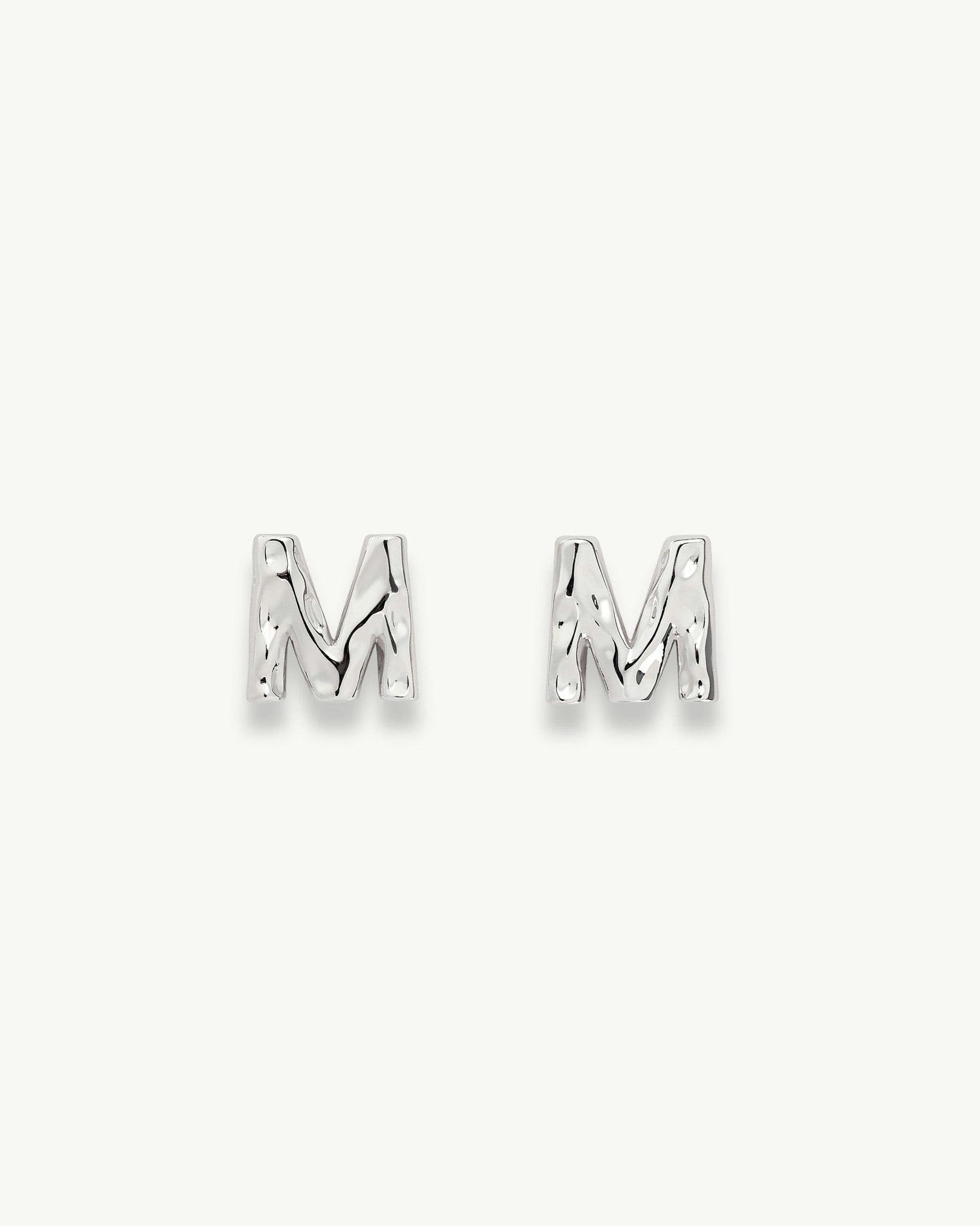 Monogram Handmade Gold Plated Stud Earring