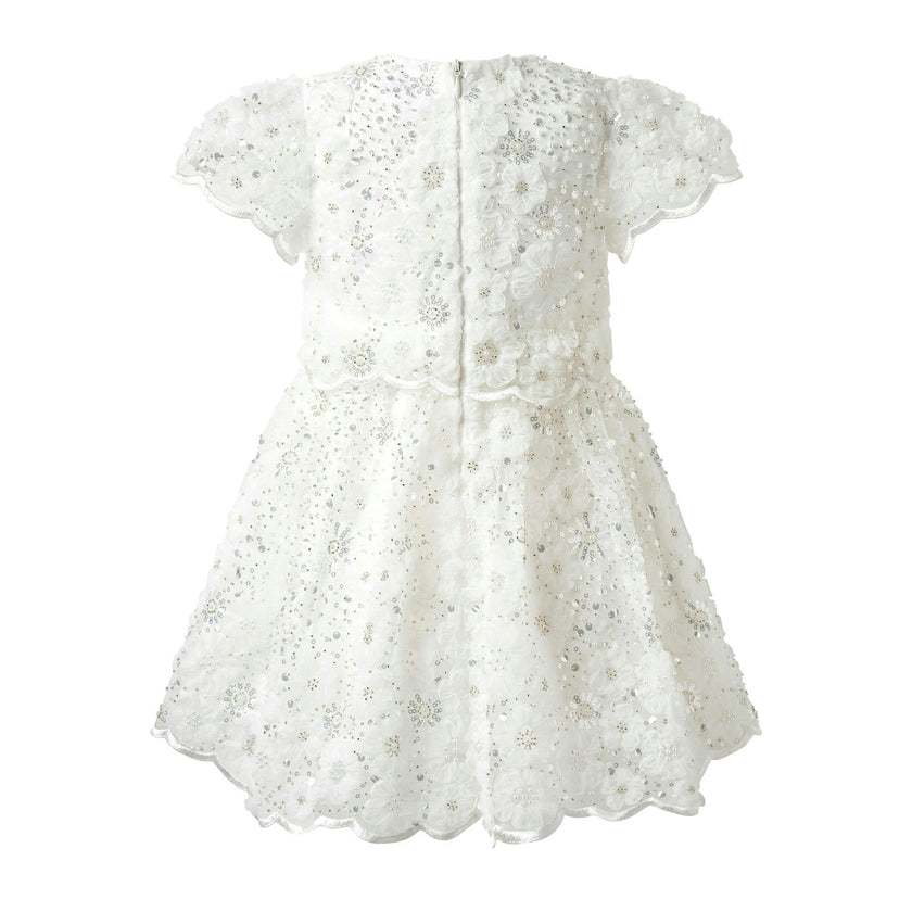 3D Scalloped Sequin Dress