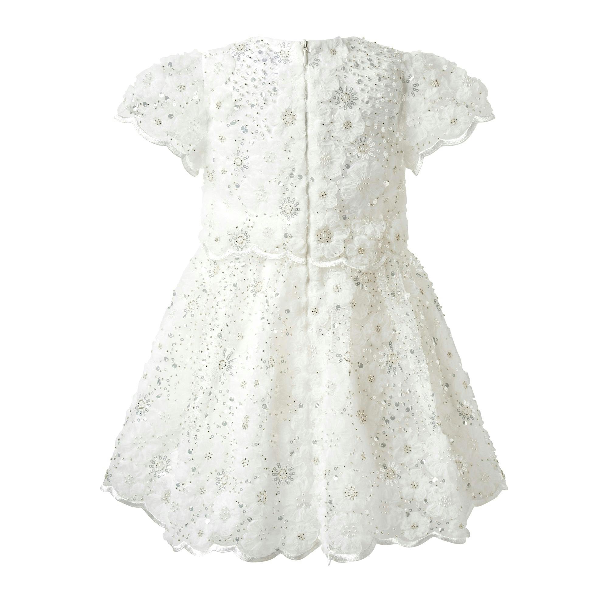 3D Scalloped Sequin Dress