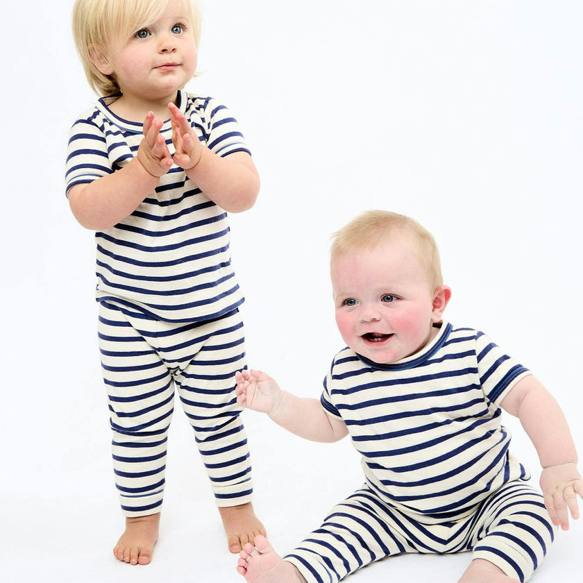 Andy Baby Legging, Navy Stripe