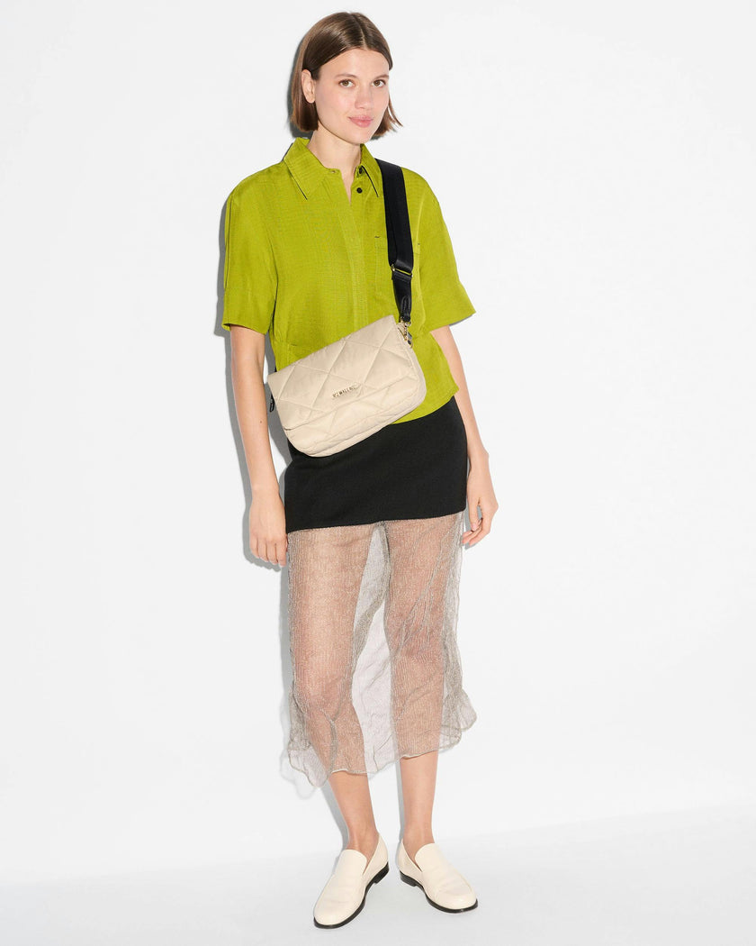 Sand/Black Madison Flap Crossbody