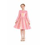 Pink Iridescent Sequin Dress