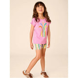 Rainbow Pineapple Graphic Tee, Pink